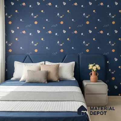 88440-2 | 5 Meter x 42 Inch PVC Space Look Wallpaper - 57 Sq. Ft. | Minimum 15% wastage during installation