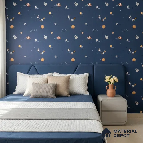 88440-2 | 5 Meter x 42 Inch PVC Space Look Wallpaper - 57 Sq. Ft. | Minimum 15% wastage during installation