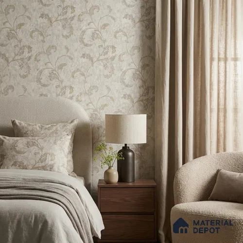 88481-2 | 5 Meter x 42 Inch PVC Florals Look Wallpaper - 57 Sq. Ft. | Minimum 15% wastage during installation