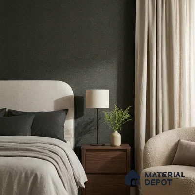 19014-6 | Black Glitter Speckle PVC Textured Wallpaper - 5 Meter x 42 Inch, 57 Sq. Ft. (Min. 15% Wastage)