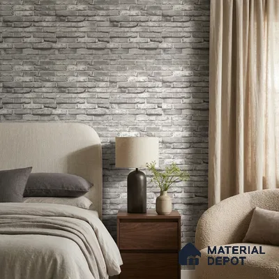 87033-1 | 5 Meter x 42 Inch PVC Brick Look Wallpaper - 57 Sq. Ft. | Minimum 15% wastage during installation