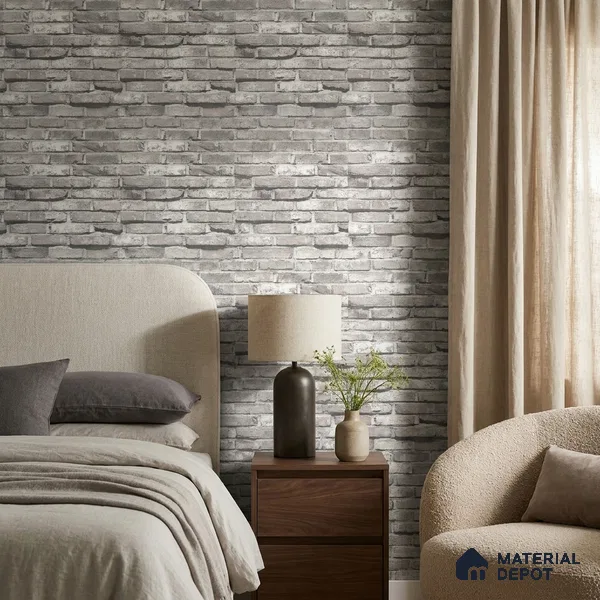 87033-1 | 5 Meter x 42 Inch PVC Brick Look Wallpaper - 57 Sq. Ft. | Minimum 15% wastage during installation