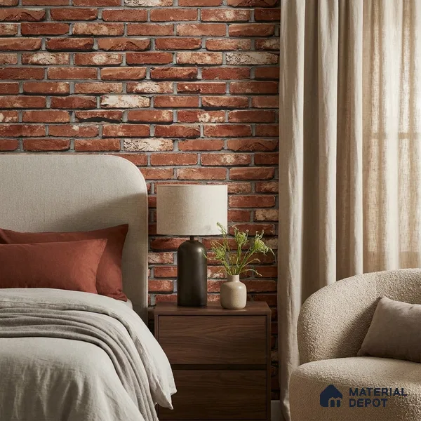 87033-3 | 5 Meter x 42 Inch PVC Brick Look Wallpaper - 57 Sq. Ft. | Minimum 15% wastage during installation