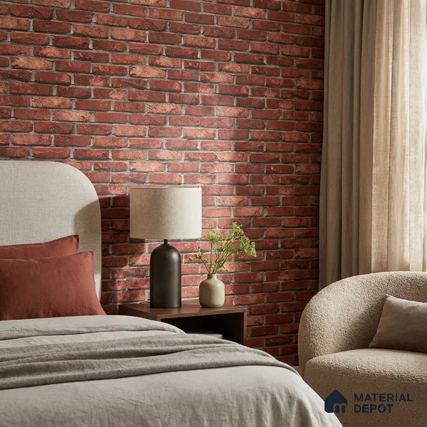 87033-5 | 5 Meter x 42 Inch PVC Brick Look Wallpaper - 57 Sq. Ft. | Minimum 15% wastage during installation