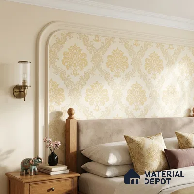 88477-1 | 5 Meter x 42 Inch PVC Damask Look Wallpaper - 57 Sq. Ft. | Minimum 15% wastage during installation