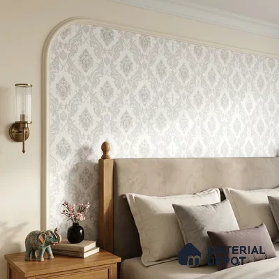 88474-1 | 5 Meter x 42 Inch PVC Damask Look Wallpaper - 57 Sq. Ft. | Minimum 15% wastage during installation