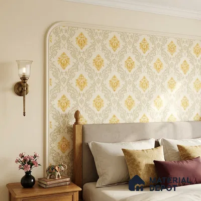 88474-2 | 5 Meter x 42 Inch PVC Damask Look Wallpaper - 57 Sq. Ft. | Minimum 15% wastage during installation