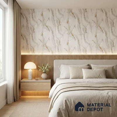 81281-1 | 5 Meter x 42 Inch PVC Marble Look Wallpaper - 57 Sq. Ft. | Minimum 10% wastage during installation
