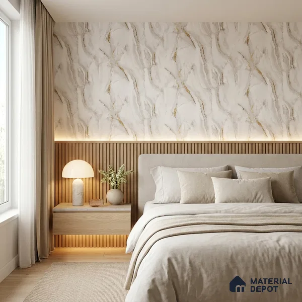 81281-1 | 5 Meter x 42 Inch PVC Marble Look Wallpaper - 57 Sq. Ft. | Minimum 10% wastage during installation