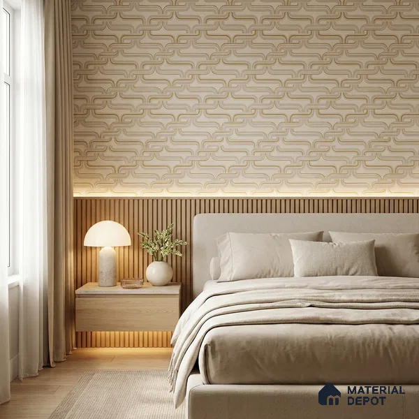 81284-1 | 5 Meter x 42 Inch PVC Patterned Look Wallpaper - 57 Sq. Ft. | Minimum 15% wastage during installation