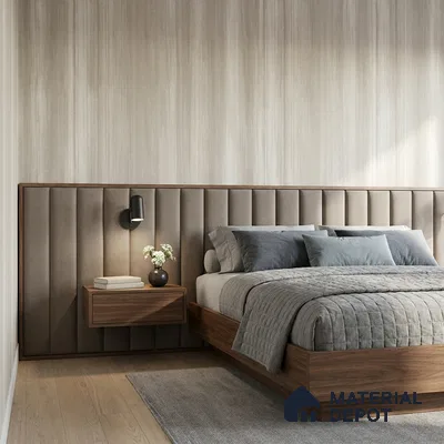 81291-3 | Grey Brushed Streaks PVC Textured Wallpaper - 5 Meter x 42 Inch, 57 Sq. Ft. (Min. 15% Wastage)