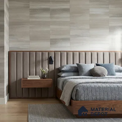 81292-2 | Warm Grey Brick Tile Texture PVC Patterned Wallpaper - 5 Meter x 42 Inch, 57 Sq. Ft. (Min. 15% Wastage)