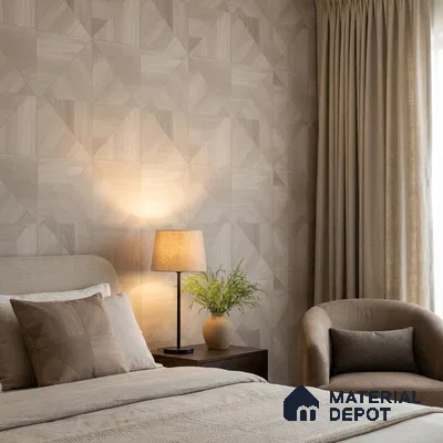 81293-2 | Grey Diamond Grid PVC Geometric Wallpaper - 5 Meter x 42 Inch, 57 Sq. Ft. (Min. 15% Wastage)