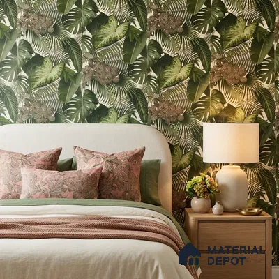 74016-2 | 5 Meter x 42 Inch PVC Florals Look Wallpaper - 57 Sq. Ft. | Minimum 15% wastage during installation