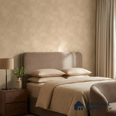 74021-2 | Beige Faint Damask PVC Textured Wallpaper - 5 Meter x 42 Inch, 57 Sq. Ft. (Min. 15% Wastage)
