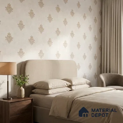 74024-2 | 5 Meter x 42 Inch PVC Damask Look Wallpaper - 57 Sq. Ft. | Minimum 15% wastage during installation