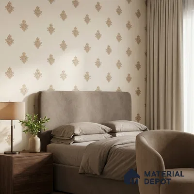 74024-3 | 5 Meter x 42 Inch PVC Damask Look Wallpaper - 57 Sq. Ft. | Minimum 15% wastage during installation