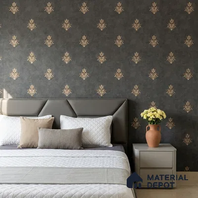 74024-5 | 5 Meter x 42 Inch PVC Damask Look Wallpaper - 57 Sq. Ft. | Minimum 15% wastage during installation