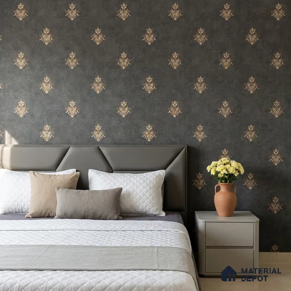 74024-5 | 5 Meter x 42 Inch PVC Damask Look Wallpaper - 57 Sq. Ft. | Minimum 15% wastage during installation