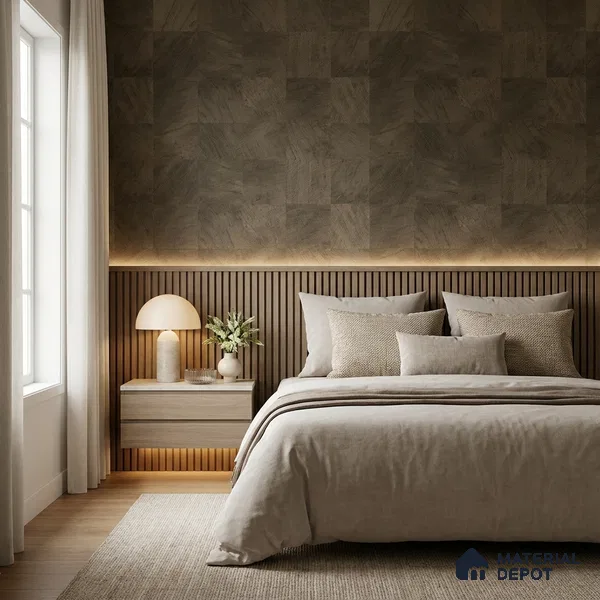 74020-3 | Olive Concrete Wash PVC Textured Wallpaper - 5 Meter x 42 Inch, 57 Sq. Ft. (Min. 15% Wastage)