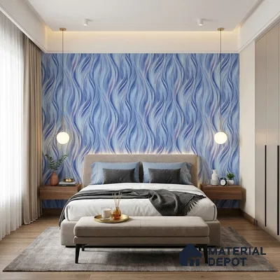 TC 784 | Blue & Purple Liquid Marble Look Wallpaper 5 Meter x 42 Inch - 57 Sq. Ft.