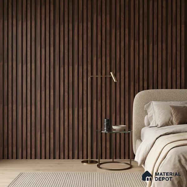 Wooden Look PN 00646 8 ft x 4.8 inch Charcoal Panel - 11 mm | Suitable for Feature Wall, TV Unit & Living Room | Width is Subjected to 5% Variation