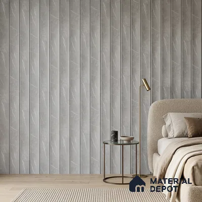 Cloud Grey Marble Look PN 06854 9.2 ft x 7.8 inch Charcoal Panel - 16 mm | Suitable for Living Room, Bedroom & TV Cabinet | Width is Subjected to 5% Variation