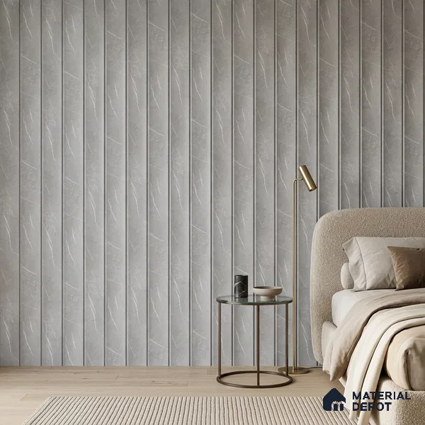 Cloud Grey Marble Look PN 06854 9.2 ft x 7.8 inch Charcoal Panel - 16 mm | Suitable for Living Room, Bedroom & TV Cabinet | Width is Subjected to 5% Variation