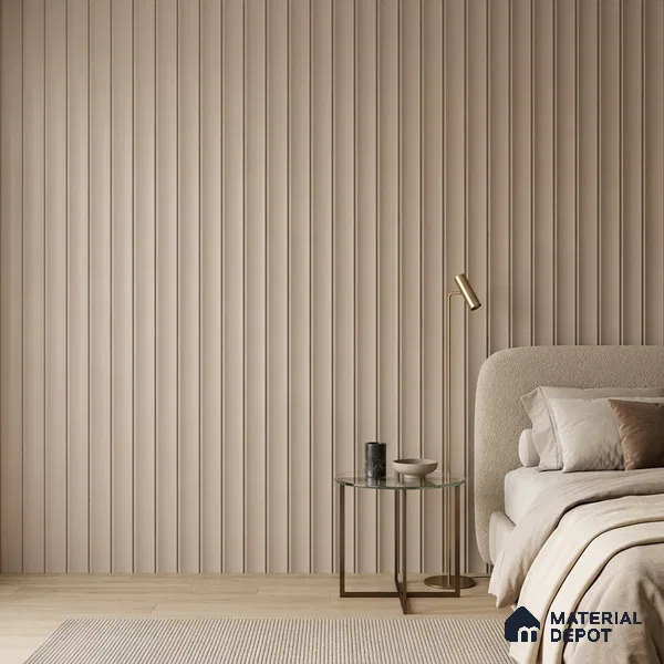 Cappuccino Beige Plain Colour Look PN 07067 9.5 ft x 9.8 inch Charcoal Panel - 10 mm | Suitable for Feature Wall, TV Unit & Living Room | Width is Subjected to 5% Variation