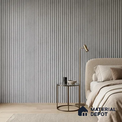Cement Grey Fabric Look PN 07598 9.5 ft x 4.9 inch Charcoal Panel - 12 mm | Suitable for Feature Wall, TV Unit & Living Room | Width is Subjected to 5% Variation