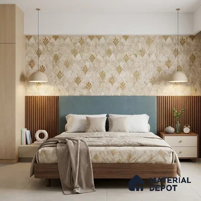 2107 -4 | 10 Meter x 21 Inches Patterned Look Wallpaper - 57.41 Sq. Ft.