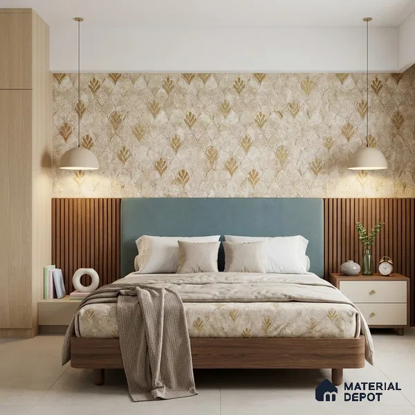 2107 -4 | 10 Meter x 21 Inches Patterned Look Wallpaper - 57.41 Sq. Ft.