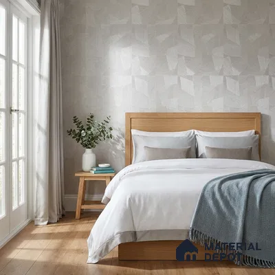 2104 -2 | White & Grey Brushed Facet Patterned Wallpaper - 10 Meter x 21 Inches, 57.41 Sq. Ft.