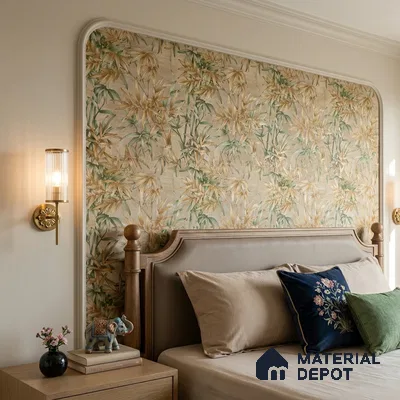 2112 -5 | Green Bamboo Thicket Floral Wallpaper - 10 Meter x 21 Inches, 57.41 Sq. Ft.