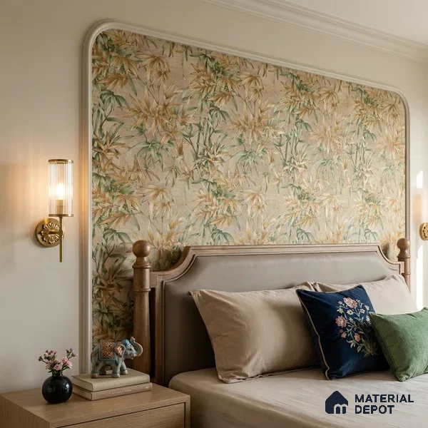 2112 -5 | Green Bamboo Thicket Floral Wallpaper - 10 Meter x 21 Inches, 57.41 Sq. Ft.