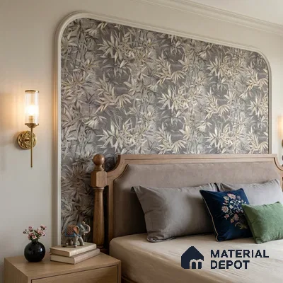 2112 -1 | Grey Bamboo Thicket Floral Wallpaper - 10 Meter x 21 Inches, 57.41 Sq. Ft.