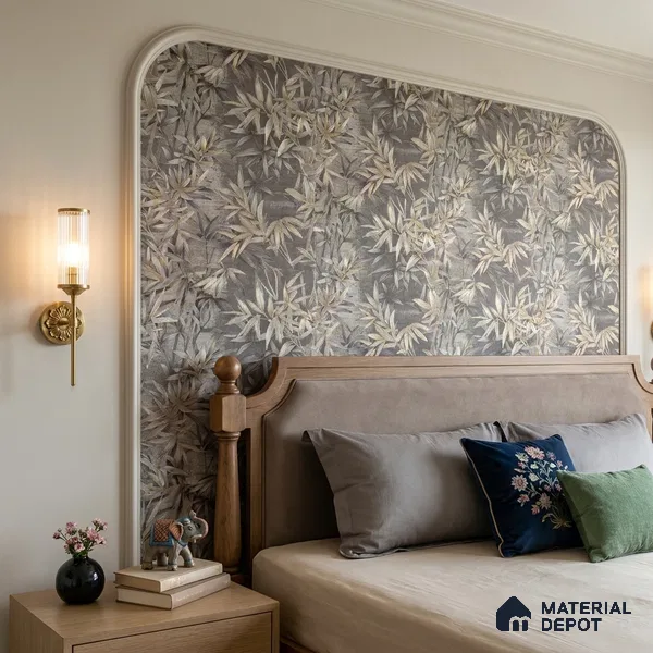 2112 -1 | Grey Bamboo Thicket Floral Wallpaper - 10 Meter x 21 Inches, 57.41 Sq. Ft.