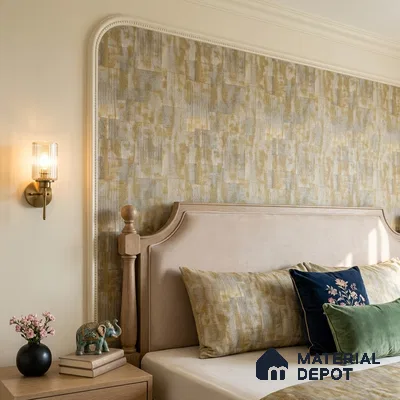 2110 -4 | 10 Meter x 21 Inches Fabric Look Wallpaper - 57.41 Sq. Ft.