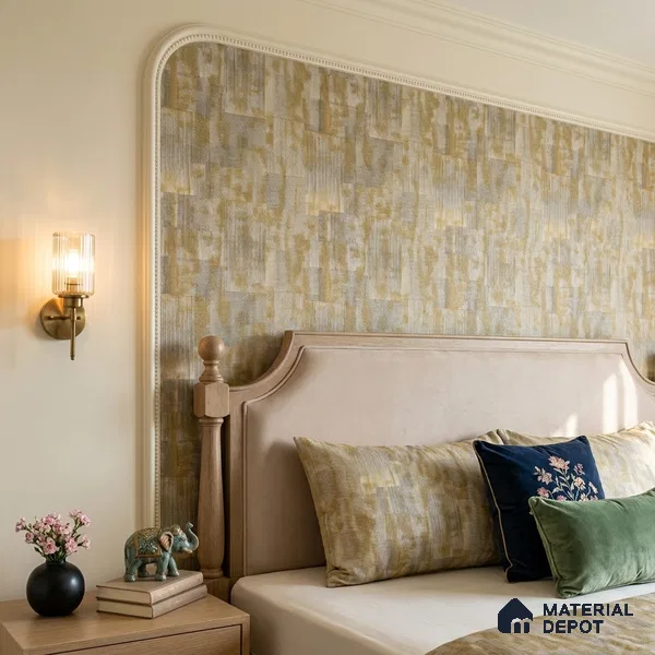 2110 -4 | 10 Meter x 21 Inches Fabric Look Wallpaper - 57.41 Sq. Ft.