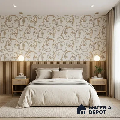 2102 -2 | 10 Meter x 21 Inches Patterned Look Wallpaper - 57.41 Sq. Ft.