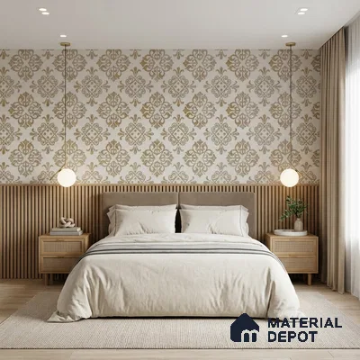 2113 -2 | 10 Meter x 21 Inches Patterned Look Wallpaper - 57.41 Sq. Ft.