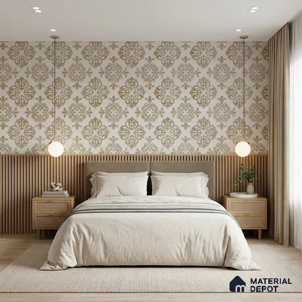 2113 -2 | 10 Meter x 21 Inches Patterned Look Wallpaper - 57.41 Sq. Ft.