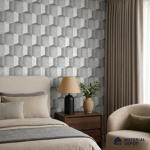 88526-1 | 5 Meter x 42 Inch PVC Patterned Look Wallpaper - 57.41 Sq. Ft. | Minimum 15% wastage during installation