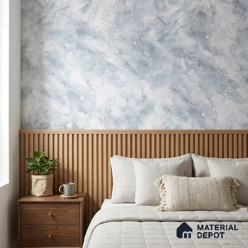 88527-1 | 5 Meter x 42 Inch PVC Marble Look Wallpaper - 57.41 Sq. Ft. | Minimum 10% wastage during installation