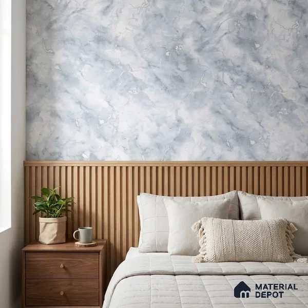 88527-1 | 5 Meter x 42 Inch PVC Marble Look Wallpaper - 57.41 Sq. Ft. | Minimum 10% wastage during installation