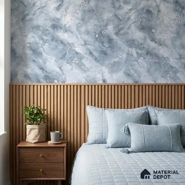 88527-2 | 5 Meter x 42 Inch PVC Marble Look Wallpaper - 57.41 Sq. Ft. | Minimum 10% wastage during installation