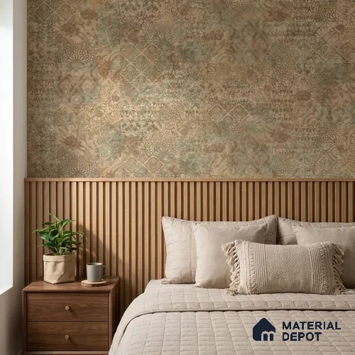 88529-2 | 5 Meter x 42 Inch PVC Patterned Look Wallpaper - 57.41 Sq. Ft. | Minimum 15% wastage during installation