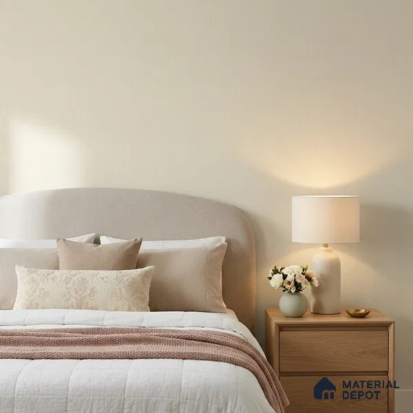 88539-1 | Cream Linen Weave PVC Textured Wallpaper - 5 Meter x 42 Inch, 57.41 Sq. Ft. (Min. 15% Wastage)