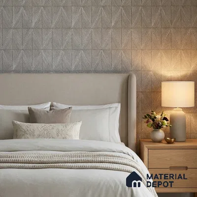OR02-3 | Warm Taupe Diamond Dot Texture PVC Patterned Wallpaper - 5 Meter x 42 Inch, 57 Sq. Ft. (Min. 15% Wastage)
