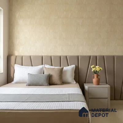 OR02-6 | Golden Beige Diamond Texture PVC Patterned Wallpaper - 5 Meter x 42 Inch, 57 Sq. Ft. (Min. 15% Wastage)